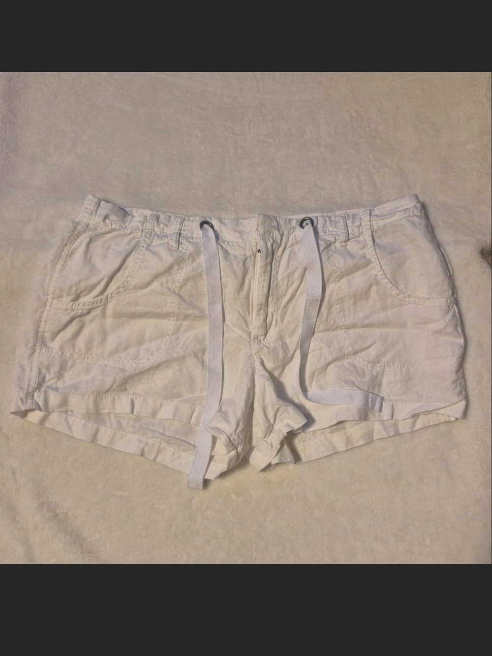 Jessica Simpson White Casual Drawstring Athletic Shorts